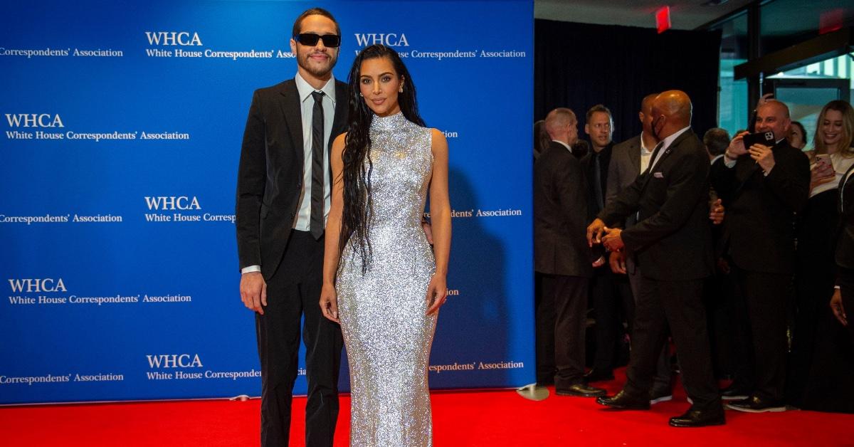 video of kim kardashian falling at whca dinner pete davidson helps