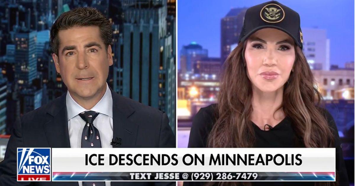 Photo of Jesse Watters and Kristi Noem