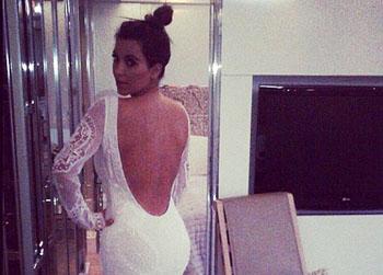//kim kardashian white dress