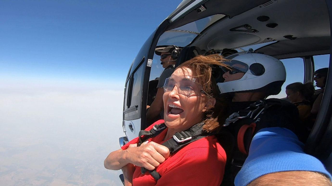 Caitlyn Jenner Goes Skydiving on UK Reality Show