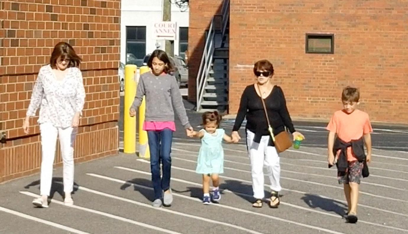 ‘TM2’ Barb, Jace, Maryssa and Ainsley Walking Across Parking Lot