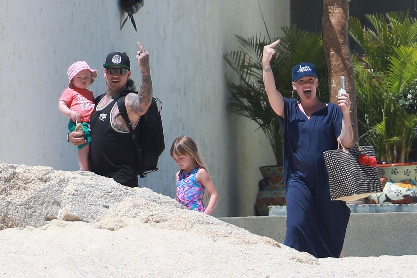 Pink Carey Hart Beach Kids