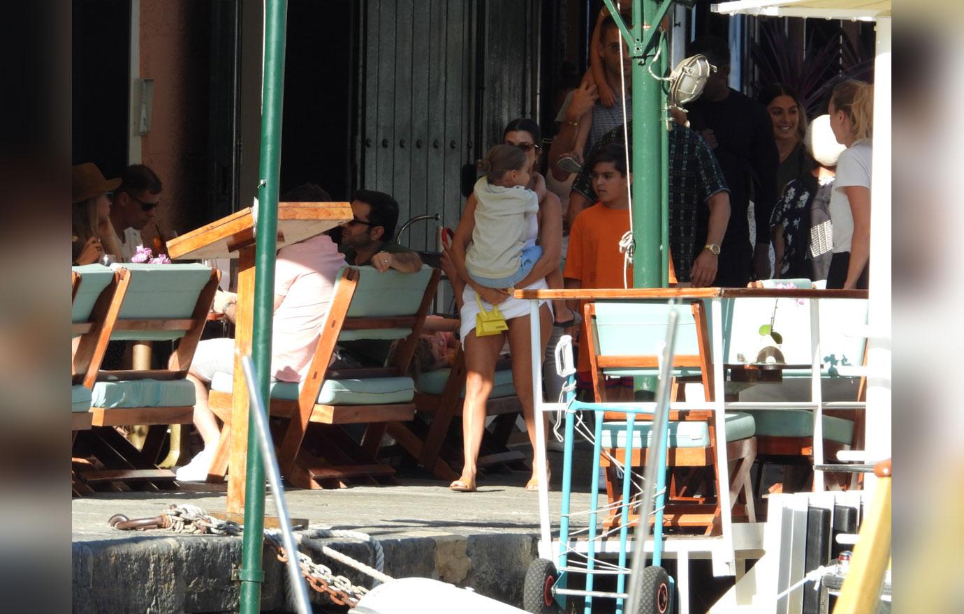 Kourtney Kardashian Enjoys Italian Getaway With Family And Friends