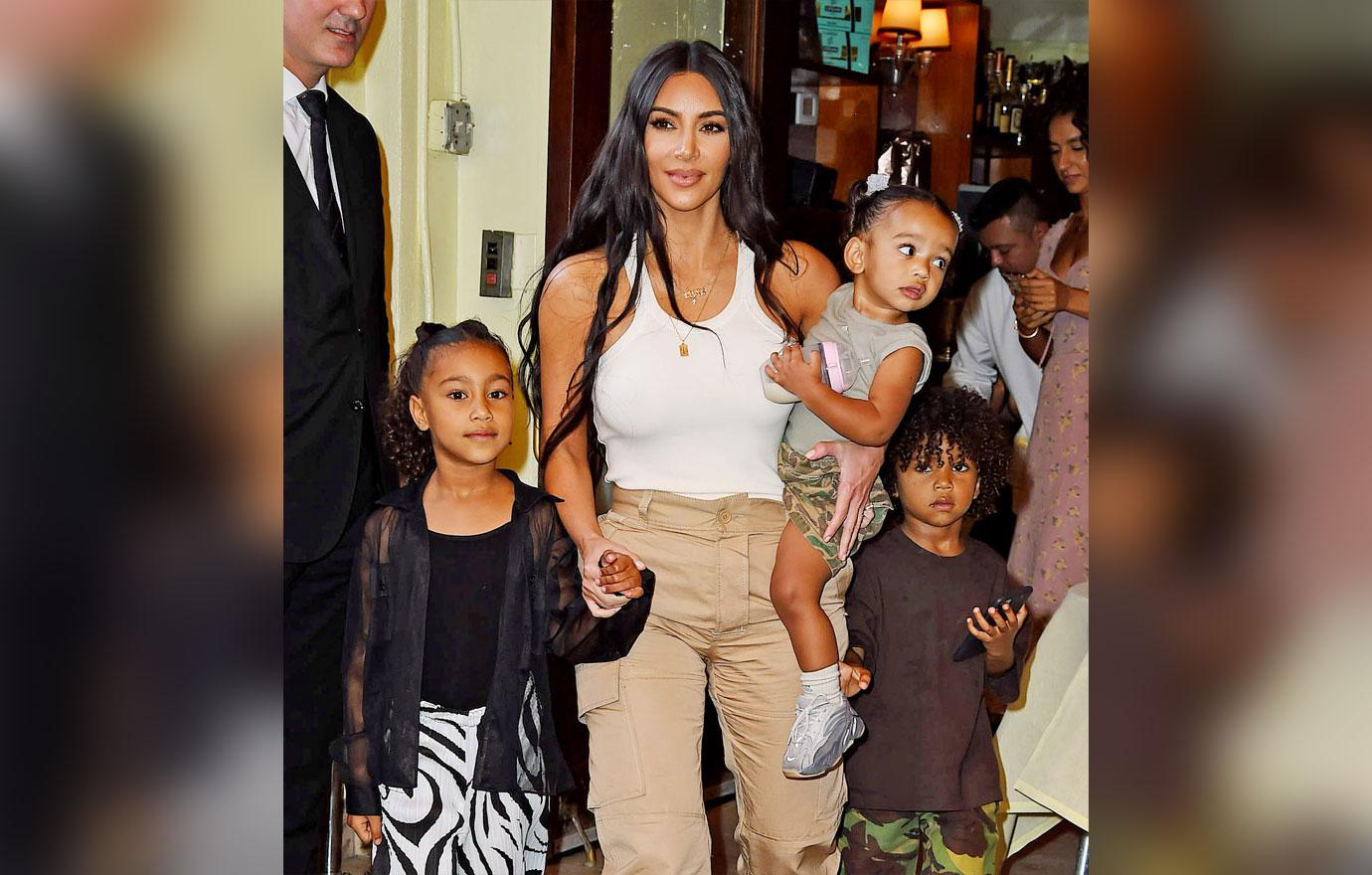 Kanye West, Kim Kardashian & Kids Leave Queens Church Performance