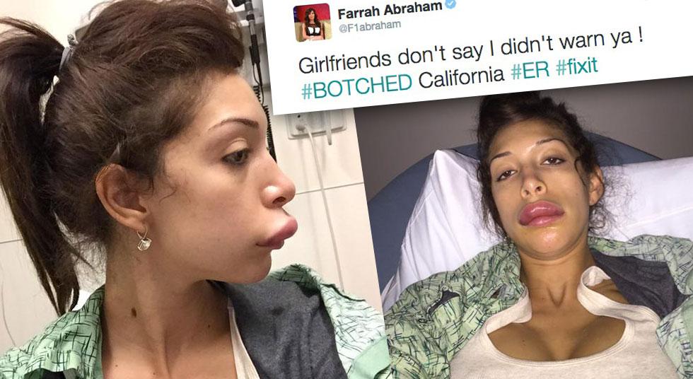 Teen Mom Turned Porn Star Farrah Abraham Tweets Botched Lips Pic Warns