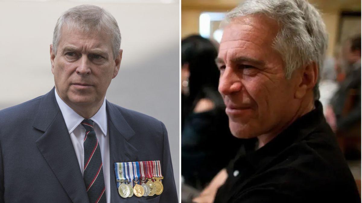 Photo of Andrew Windsor and Jeffrey Epstein