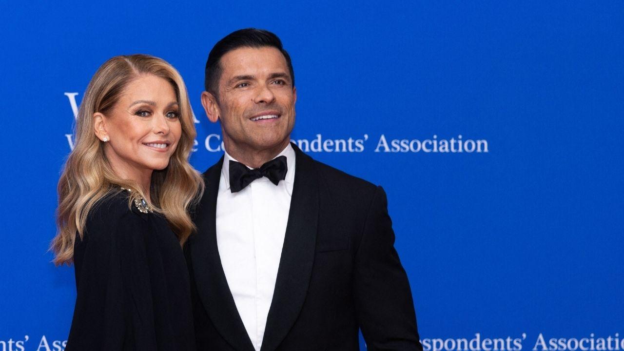 Image of According to Kelly Ripa, Mark Consuelos would be "irritated" if he had to change her diapers.