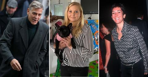 Composite photo of George Clooney, Virginia Giuffre, and Ghislaine Maxwell