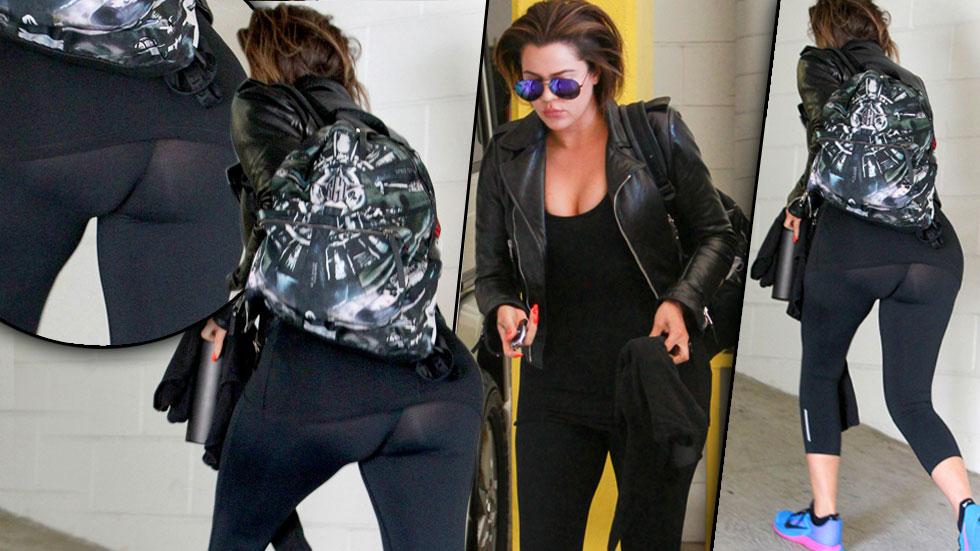 Khloe Kardashian Has Wardrobe Malfunction At The Gym, As Sheer