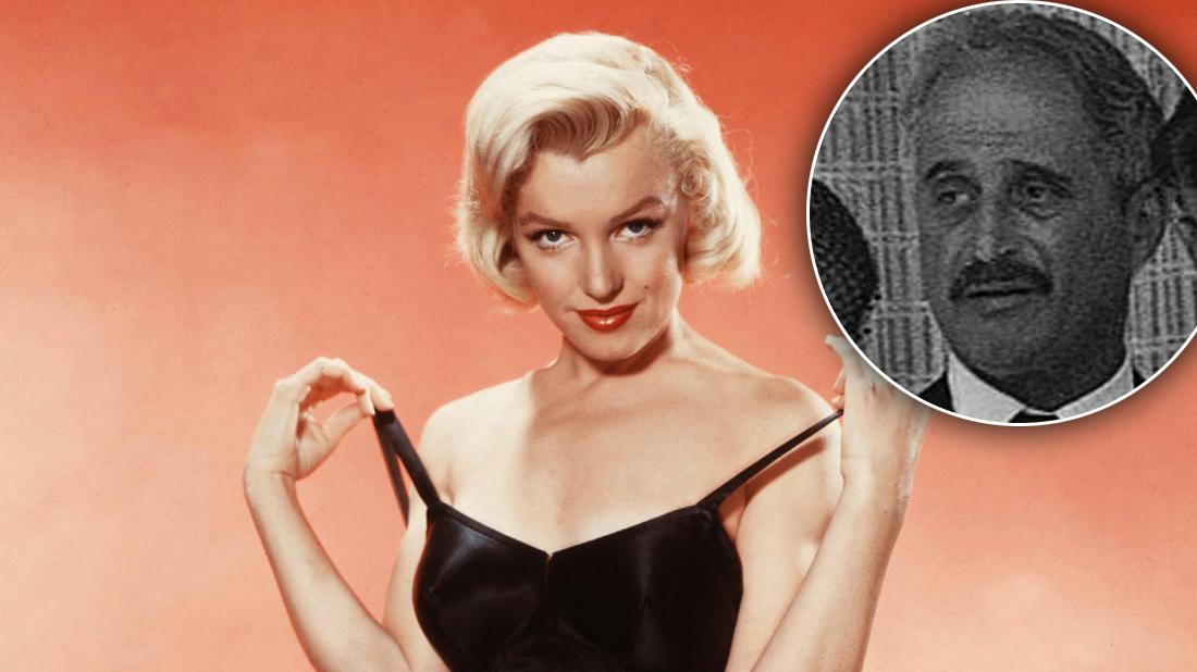 Marilyn Monroe Looking Sexy and Seductive Removing Top Inset of Psychiatrist Dr. Ralph Greenson Affair