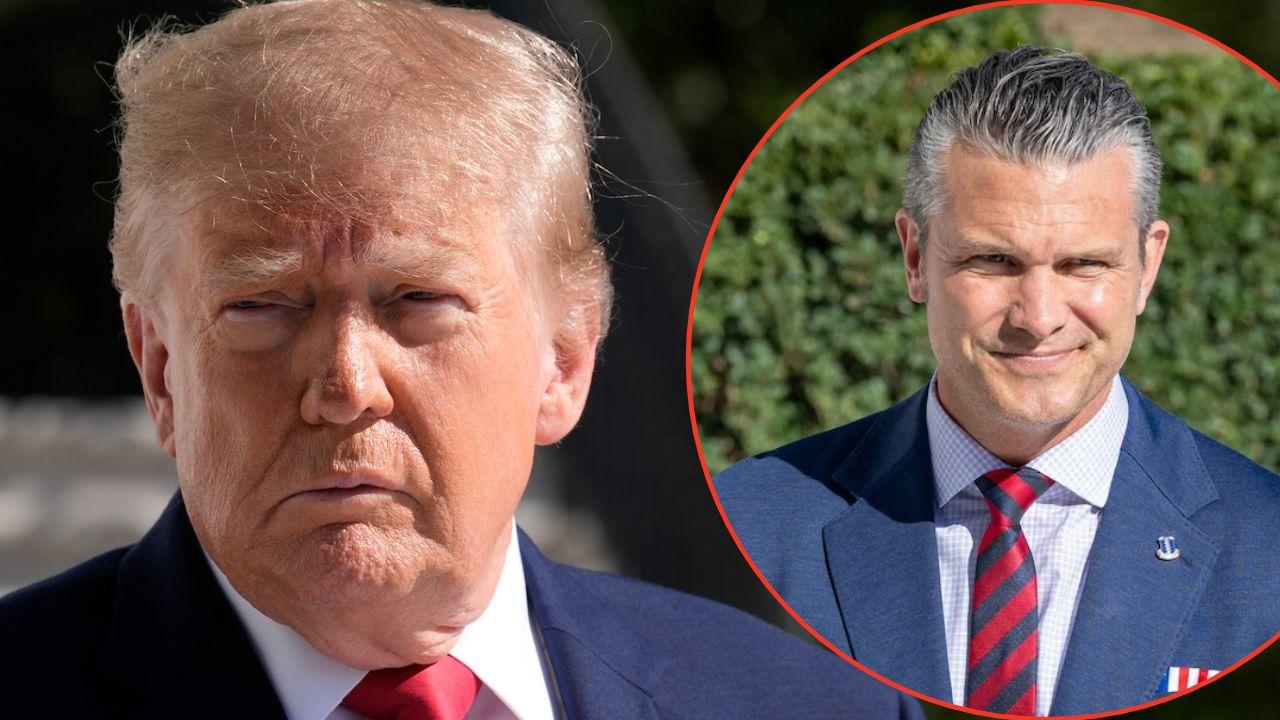 Photo of Donald Trump, Pete Hegseth