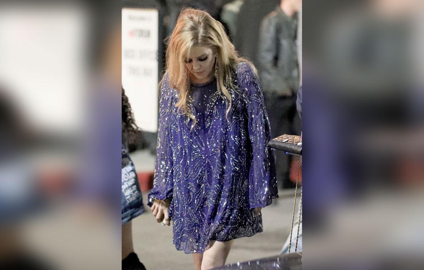 Lisa Marie Presley Guns N Roses Purple Dress