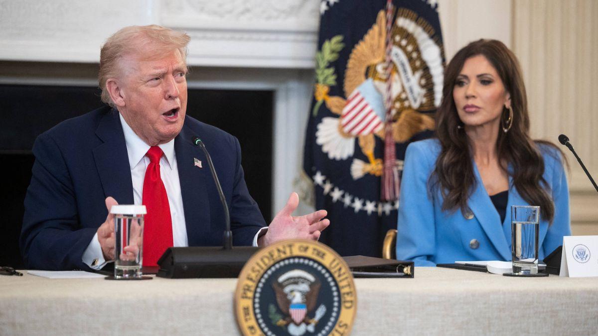 Photo of Donald Trump, Kristi Noem