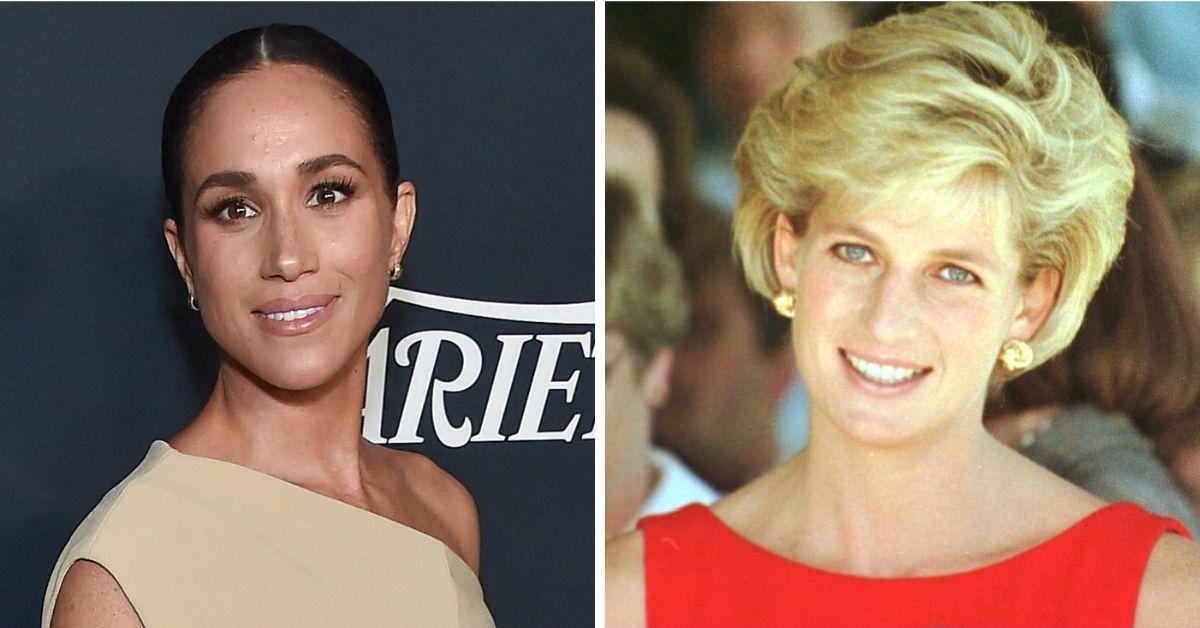 Split photos of Princess Diana and Meghan Markle