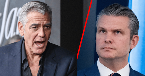 Photo of George Clooney, Pete Hegseth