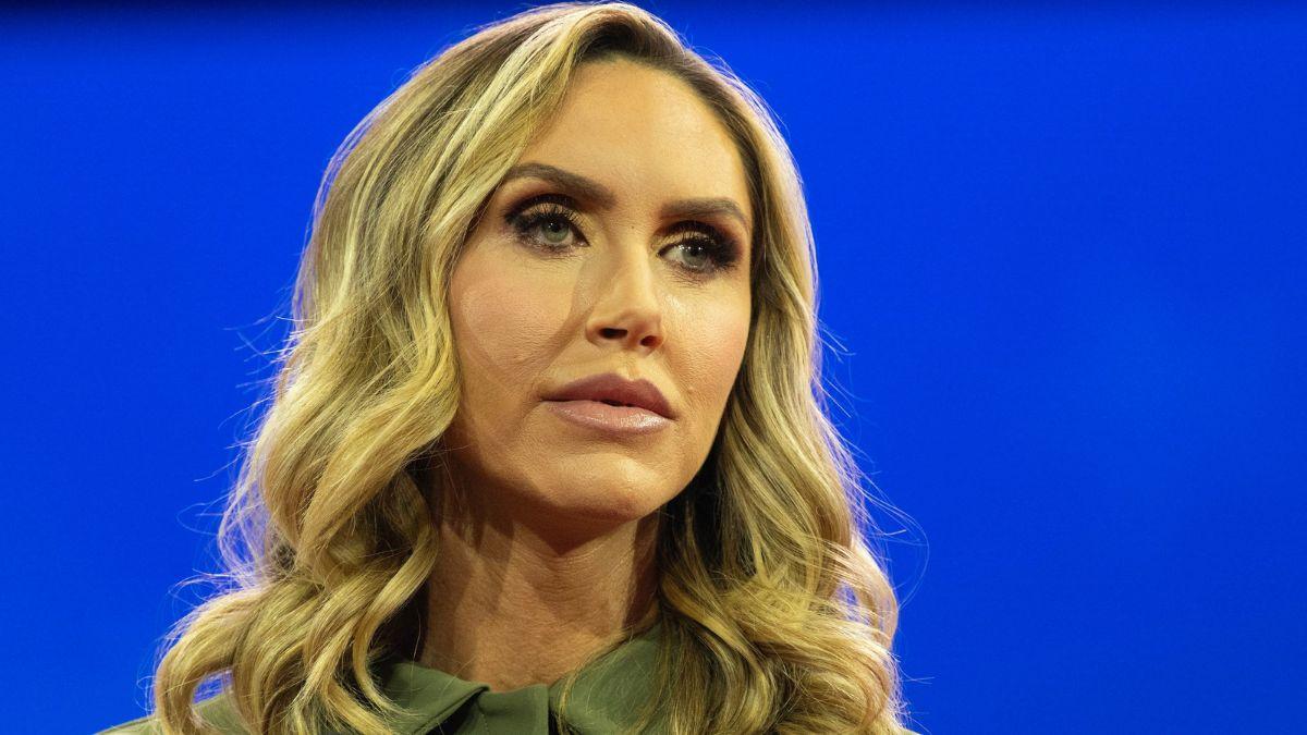 image of Lara Trump was cut off mid-sentence while praising President Donald Trump on Fox News.