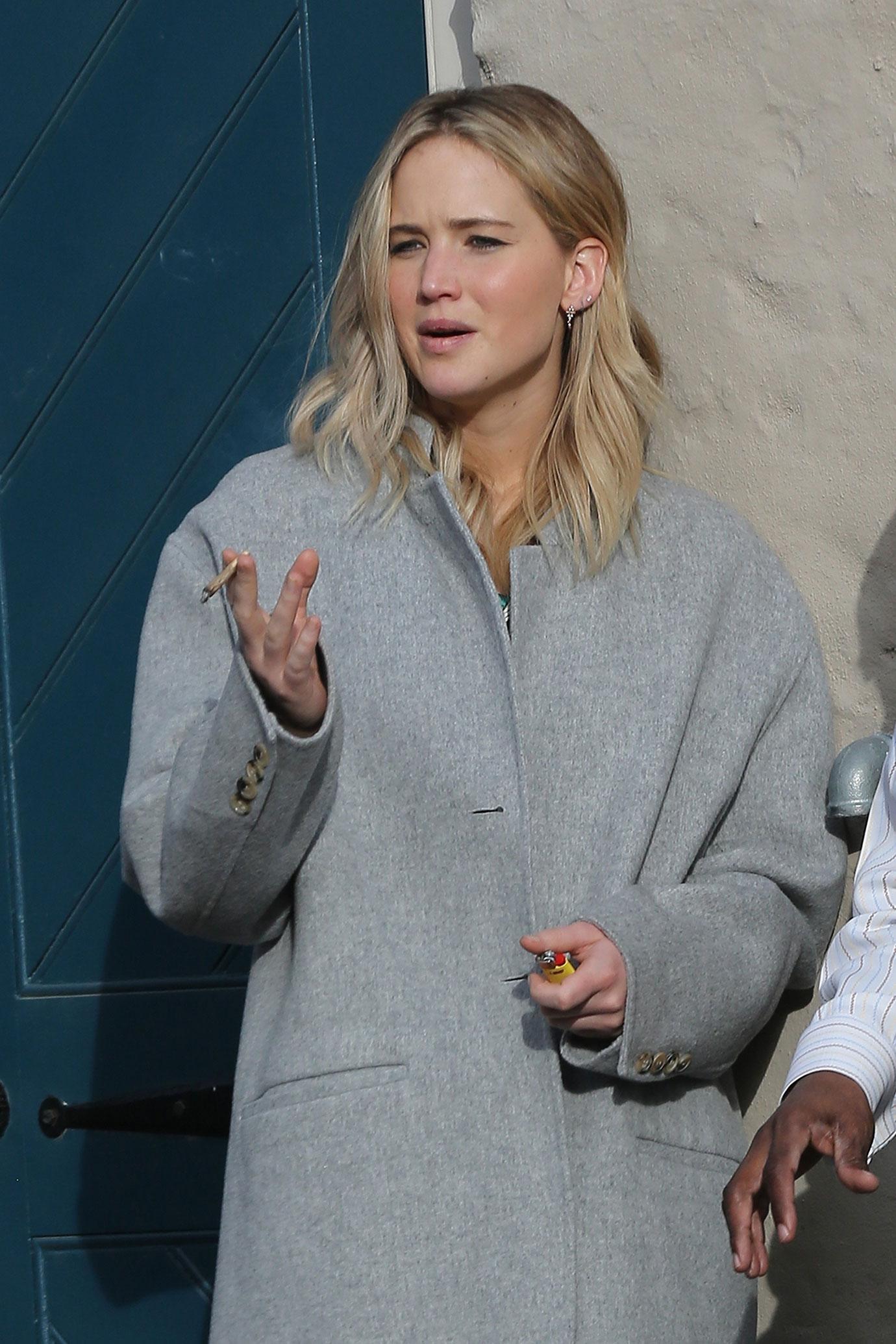 Jennifer Lawrence Smokes Something Suspicious Photos