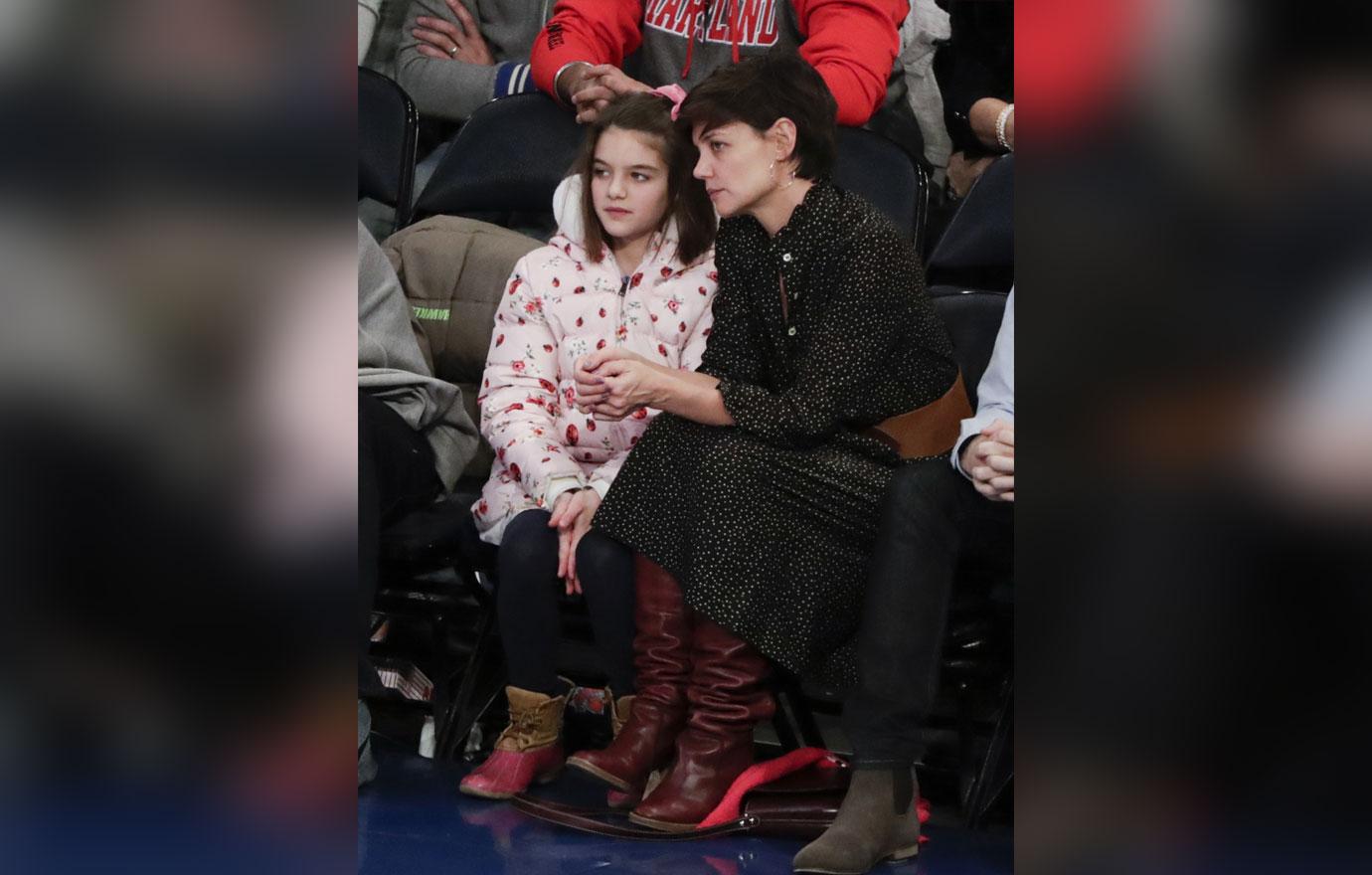 Katie Holmes Suri Cruise Basketball Game Amid Jamie Foxx Romance