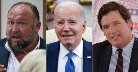 alex jones joe biden attack dog wander white house naked tucker carlson