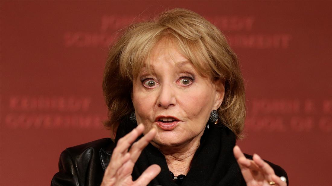 Barbara Walters Closeup Looking Distressed