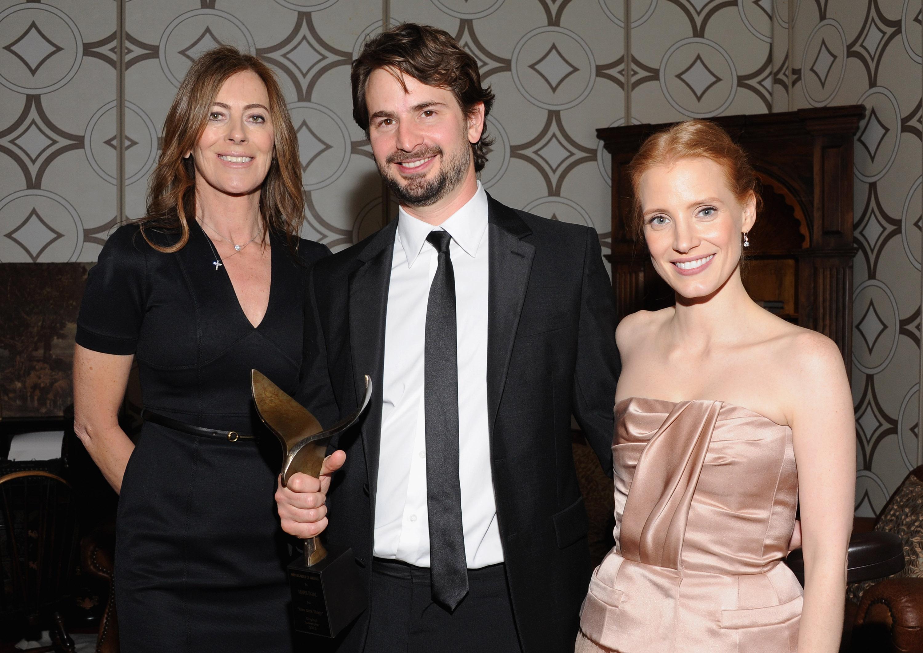 //director kathryn bigelow writer mark boal and actress jessica chastain