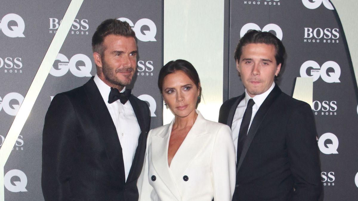 Photo of David Beckham, Victoria Beckham and Brooklyn Beckham