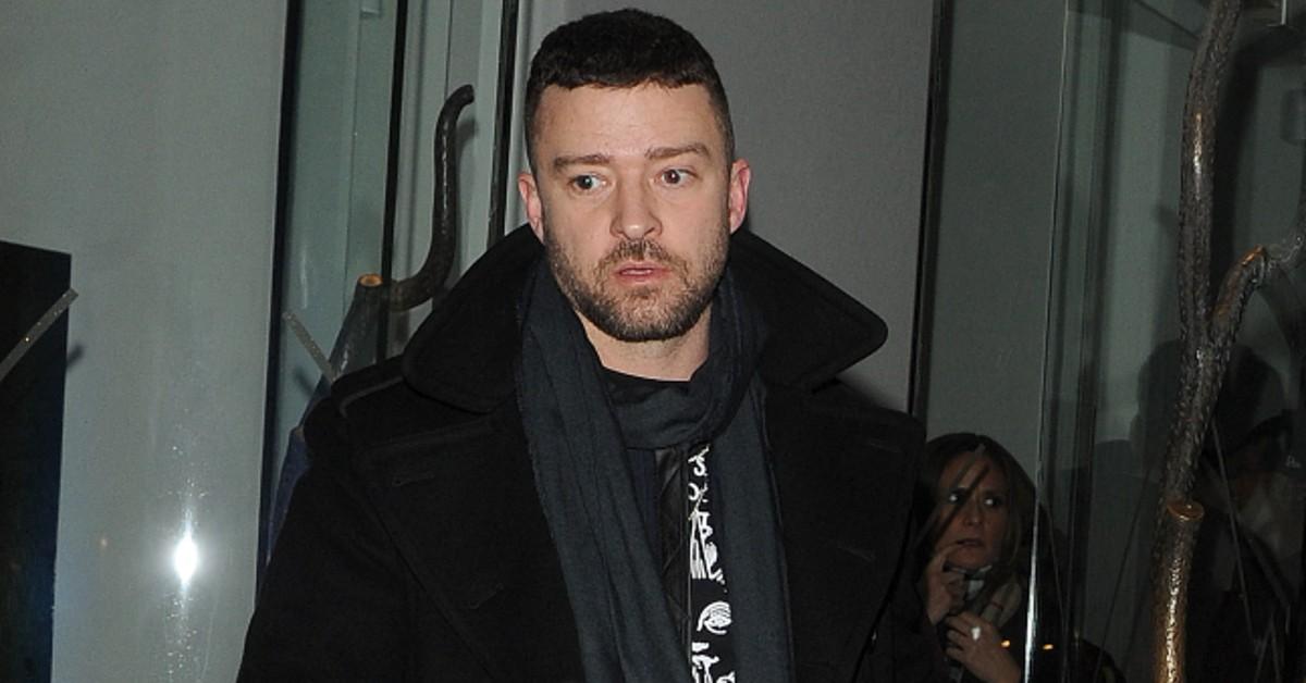 Justin Timberlake ducks away from Travis Kelce's celebration
