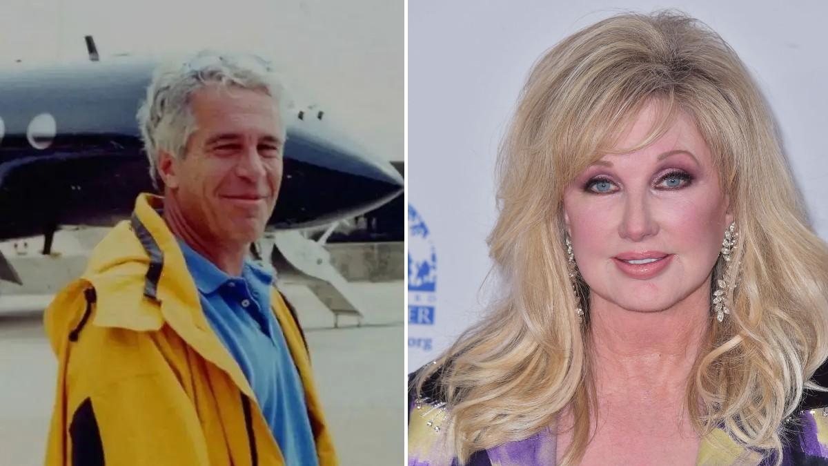 Photo of Jeffrey Epstein, Morgan Fairchild