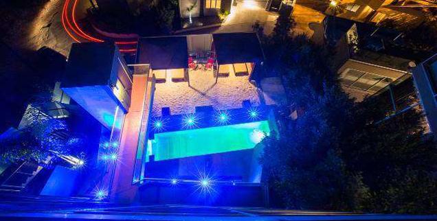 //chris brown hollywood house