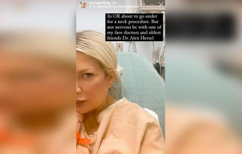 Tori Spelling Looks Miserable Waiting In Operating Room For Medical
