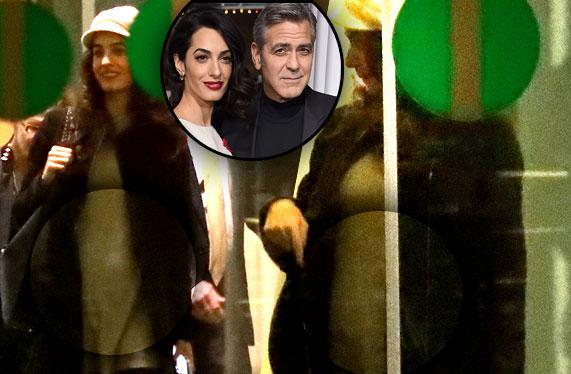 //amal clooney pregnant baby bump photos pp