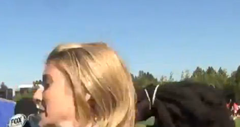 //sideline reporter wipeout square