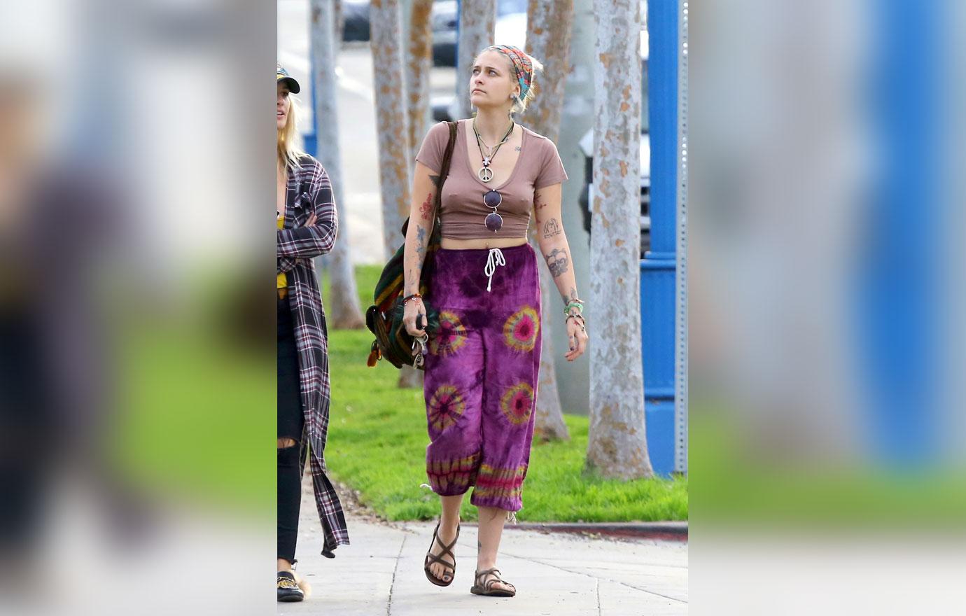 Paris Jackson Braless Nipple Rings