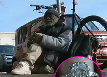 //homeless man ring kctv