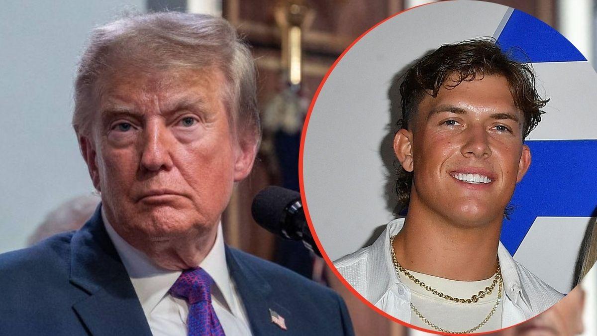 split image of Donald Trump and Jaxson Dart