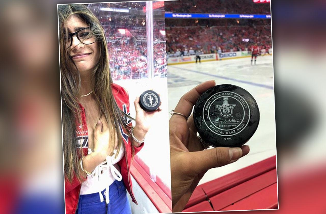 Ex Porn Star Gets Boob Implant Deflated After Hockey Puck Hits Her image