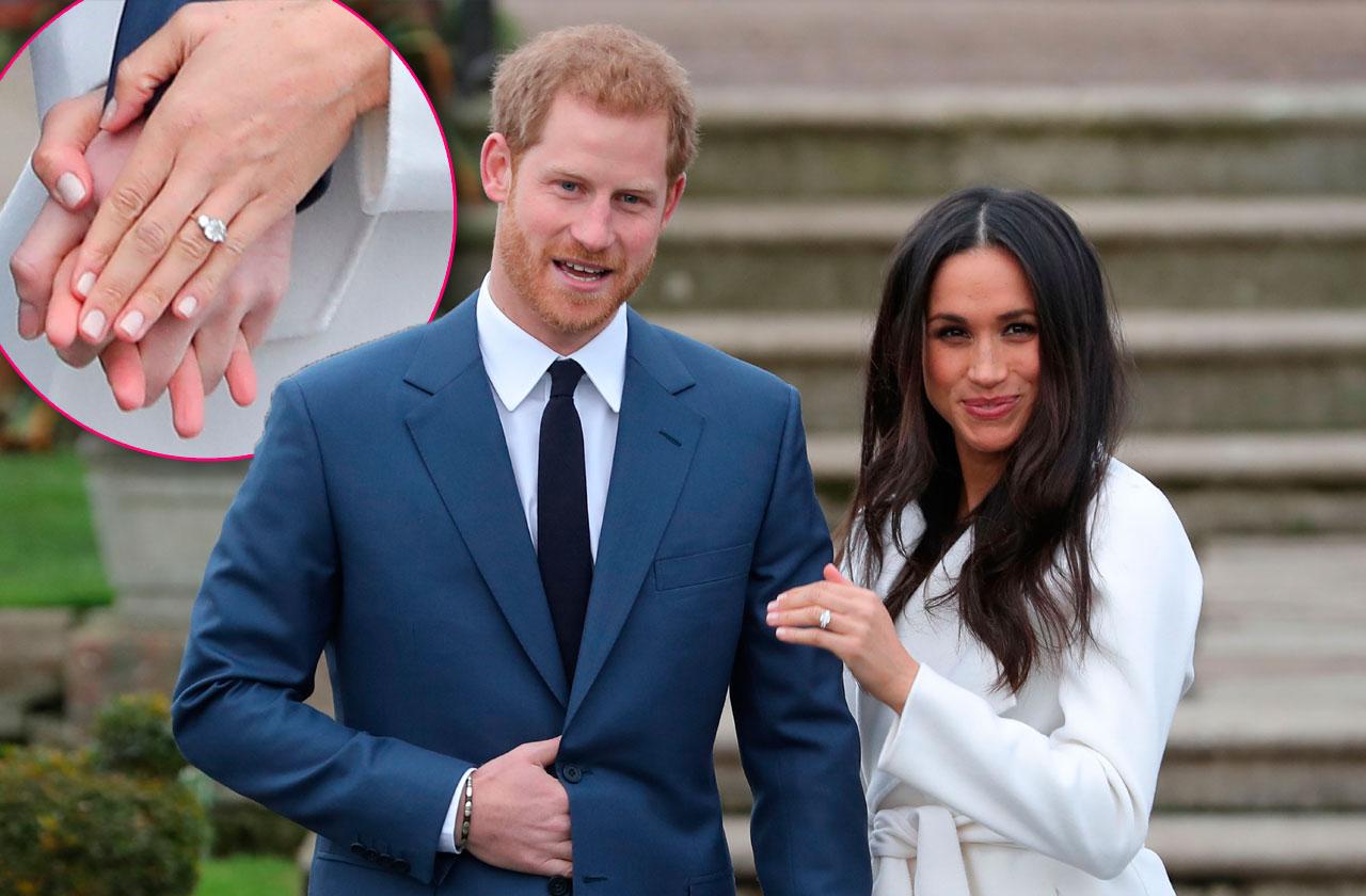 meghan markle prince harry engagement ring photos