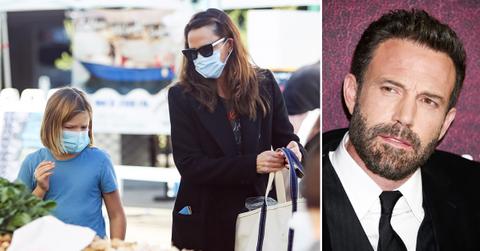 jen garner happy farmers market son photos fight argument ben affleck r