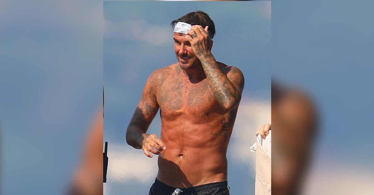 david beckham shirtless