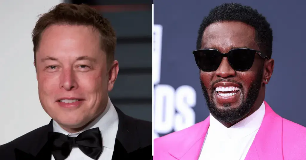 Composite photo of Elon Musk and Sean 'Diddy' Combs