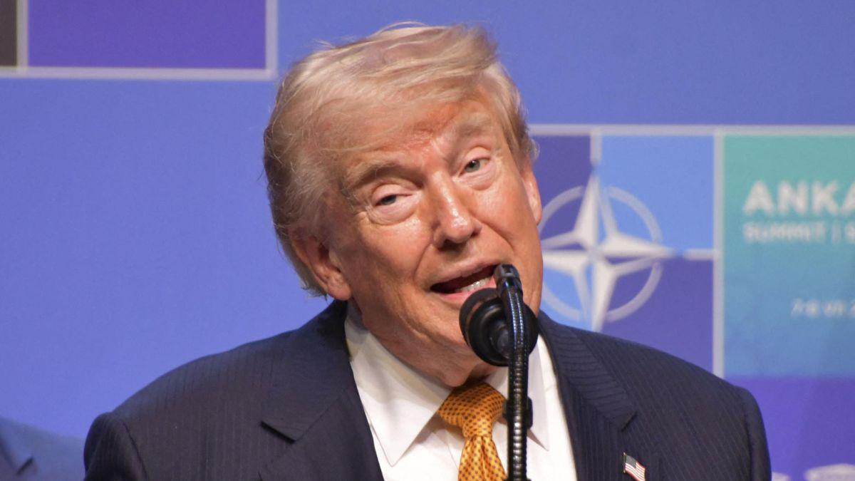 Donald Trump joked he was announcing 'his candidacy' at a speaking engagement.