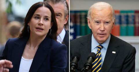 A photo of Ashley Biden alongside a photo of Joe Biden