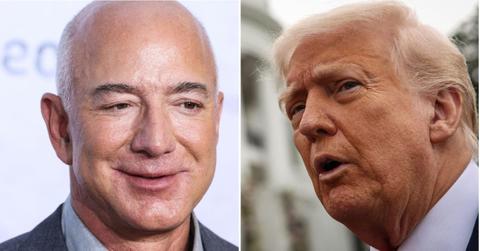 Photo of Jeff Bezos, Donald Trump