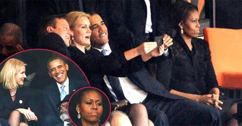 //michelle obama not happy president barack flirt helle thorning schmidt wide