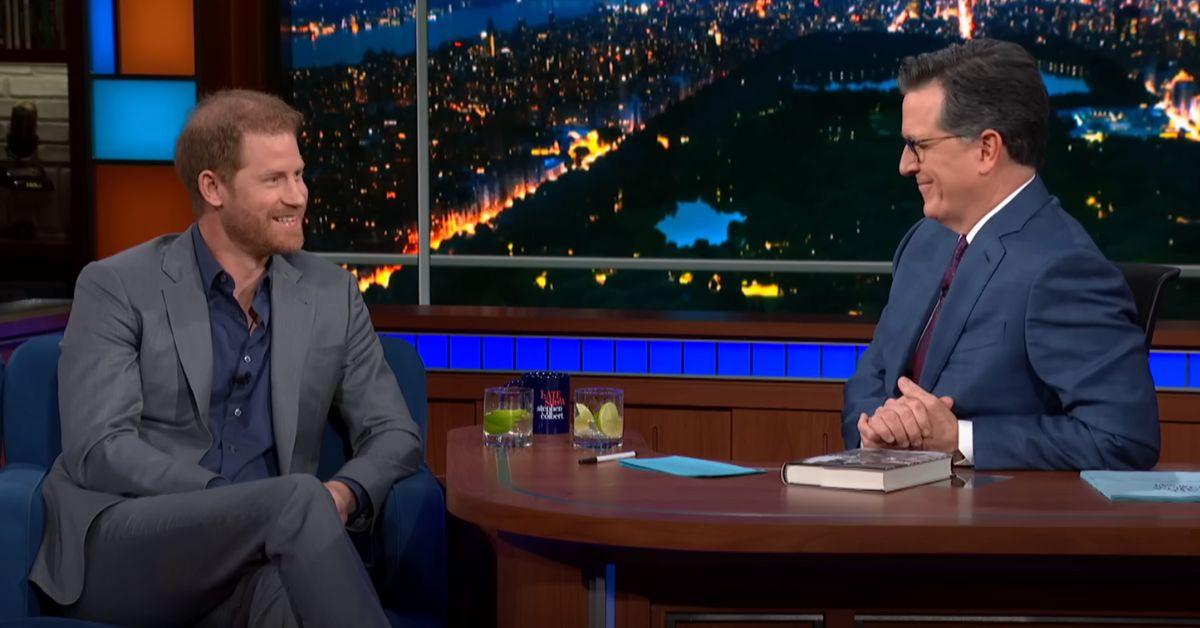 Prince Harry and Stephen Colbert