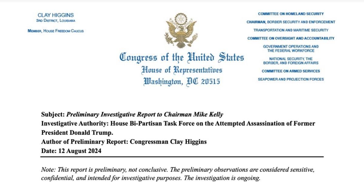 rep clay higgins investigative report