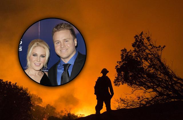 Mandeville Canyon Fire Threatens Celeb Homes Spencer Heidi