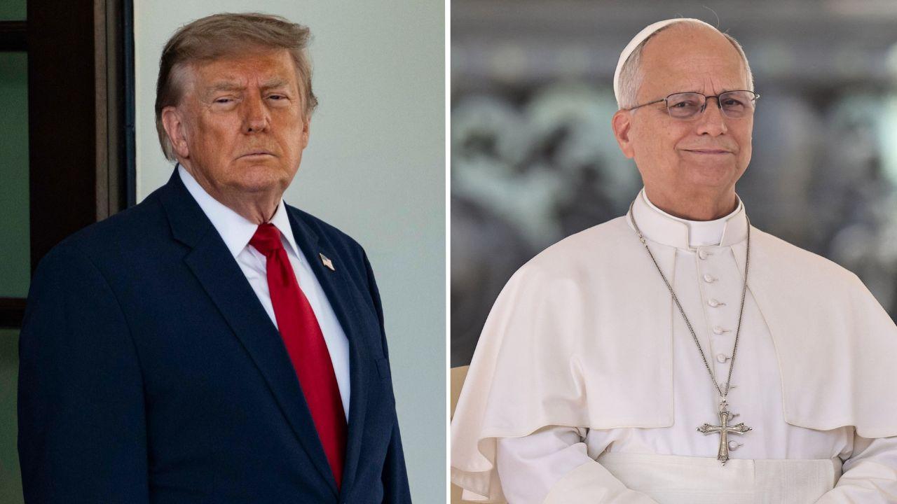 Image Of Donald Trump and Pope Leo XIV