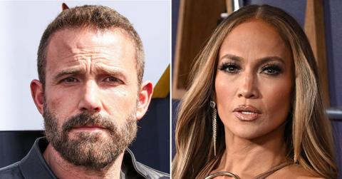 Split photo of Ben Affleck, Jennifer Lopez