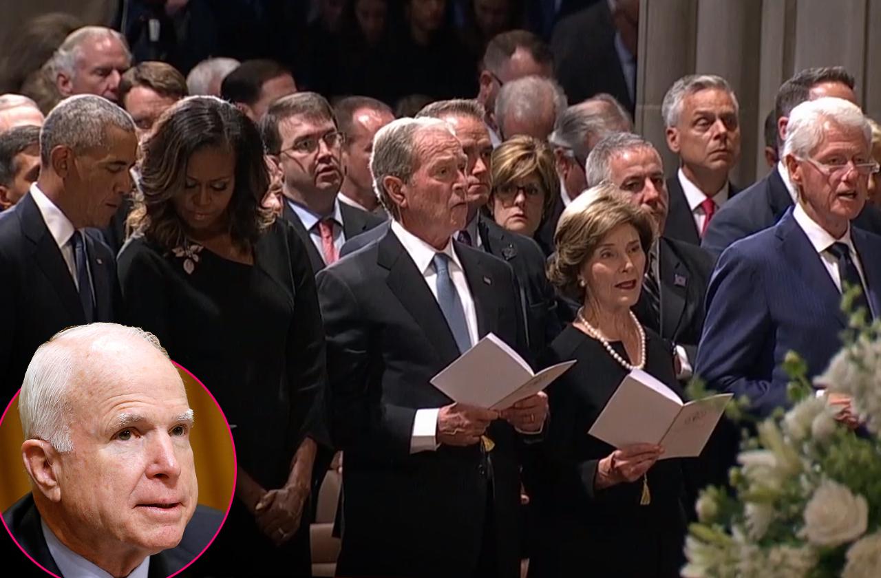 John McCain Memorial Service Famous Friends Say Goodbye